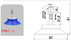 Núm hút cao su, Giác hút chân không PA 87 ( PF87)