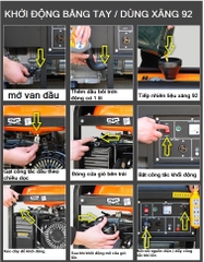 Máy phát điện động cơ 4 kỳ 5,5kw nhiên liệu chạy xăng.