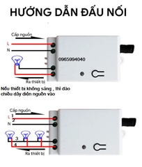 Bộ điều khiển từ xa điện 220v 10A đùng điều khiển thiết bị điện có công suất tối da 2200w