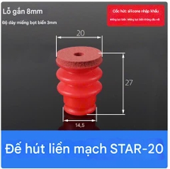 Cốc chân không xốp đỏ – Hút màn hình, kính, kim loại không để lại dấu vết