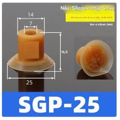 Núm hút cao su SGP - Giác hút chân không hút bao bì có tráng giấy bạc,vỏ lon bia, túi nilon.