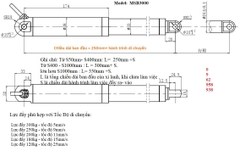 Xi lanh điện 12v / 24v có động cơ đồng trục với hành trình đẩy, thiết kế gọn gàng, SMB3000