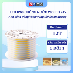Led IP68 COB 280led 24V Lắp Âm Nước, Cho Ra Ánh Sáng Siêu Mượt, Hắt Trần, Trang Trí Tạo Ra Dãi Sáng Mượt Mà