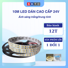 Đèn Led Dây Đôi 2835 10m Cưc Sáng Mạch Đồng Dày Không Giảm Điện Áp