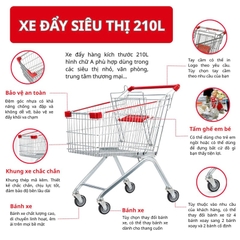 Xe đẩy  siêu thị 210 L