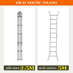 Thang nhôm chữ A cao 2,5m