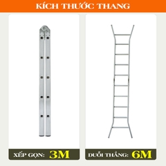 Thang nhôm chữ A cao 3,0m