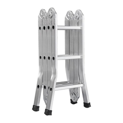 Thang nhôm 4 khúc 3 bậc màu trắng
