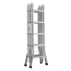 Thang nhôm 4 khúc 5 bậc màu trắng