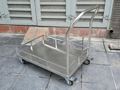Xe đẩy inox 1 tầng có lan can