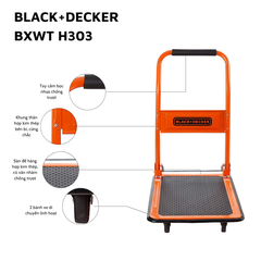 Xe đẩy 4 bánh BlackDecker H303 80kg