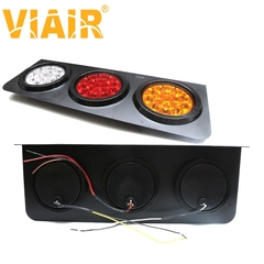 Combo 2 Đèn Hậu Xe Tải Bộ Hai Đèn Điện 12-24V, Đèn Hậu 3 Khoang Led Tròn VIAIR VI 003