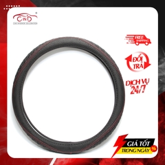 Bọc Vô Lăng CIND 5001 Size 4L Màu Đen Chỉ Đỏ - Nhập Khẩu Chính Hãng