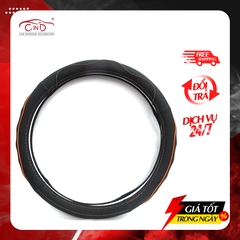 Bọc Vô Lăng CIND K003 Size M Màu Đen Cam - Nhập Khẩu Chính Hãng