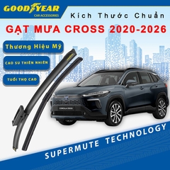 Gạt Mưa Xe Toyota Cross 2020-2026 GOODYEAR Siêu Êm Không Rít Size Chuẩn