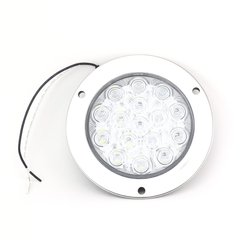 Combo 2 Đèn Led Tròn Siêu Mỏng Viền Xi VI-021 Trắng, Vàng, Đỏ ₵ 140*45mm 12V/24V