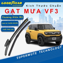 Gạt Mưa Xe VinFast VF3 2022-2023 GOODYEAR Siêu Êm Không Rít Size Chuẩn
