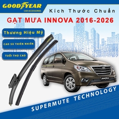 Gạt Mưa Xe Toyota Innova 2016-2026 GOODYEAR Siêu Êm Không Rít Size Chuẩn