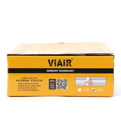 Kèn Sinh Hơi 2 Loa Đỏ 12V/24V Có Rờ Le (Kèm Mô Tơ Tạo Hơi A) VIAIR VI-A04 Còi Hơi Xe Tải, Ô Tô