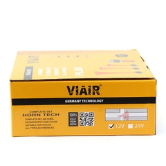 Kèn Sinh Hơi 3 Loa Đỏ 12V/24V Có Rờ Le (Kèm Mô Tơ Tạo Hơi E) VIAIR VI-A10 Còi Hơi Xe Tải, Ô Tô