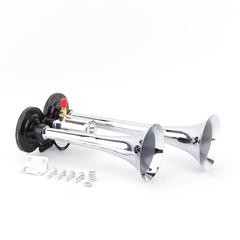Kèn Sinh Hơi 2 Loa Xi 30*36CM 12V/24V Có Rờ Le VIAIR VI-A25, Còi Hơi Xe Tải, Ô Tô