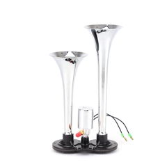 Kèn Sinh Hơi 2 Loa Xi 30*36CM 12V/24V Có Rờ Le VIAIR VI-A25, Còi Hơi Xe Tải, Ô Tô