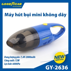 Máy Hút Bụi Cầm Tay Không Dây GOODYEAR GY-2636 Mini Lực Hút Mạnh Mẽ - Nhập Khẩu Chính Hãng
