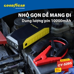 Bộ Kích Bình Cho Xe Hơi 500A GOODYEAR GY-5295 Đa Chức Năng Sạc Dự Phòng 10000mAh Đèn LED Khẩn Cấp - Nhập Khẩu Chính Hãng