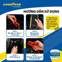 Bộ Kích Bình Cho Xe Hơi 500A GOODYEAR GY-5295 Đa Chức Năng Sạc Dự Phòng 10000mAh Đèn LED Khẩn Cấp - Nhập Khẩu Chính Hãng