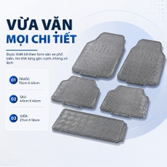 Bộ Thảm Lót Sàn Ô Tô CIND NB2406 Vân Carbon 4 Chỗ