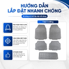 Bộ Thảm Lót Sàn Ô Tô CIND NB2406 Vân Carbon 4 Chỗ