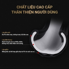Bọc Vô Lăng CIND S049 Size M Màu Đen Kem - Nhập Khẩu Chính Hãng