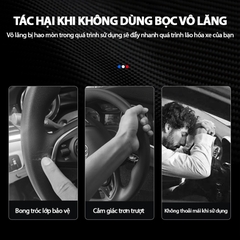 Bọc Vô Lăng CIND 5003 Size 4L Màu Đen Chỉ Đỏ - Nhập Khẩu Chính Hãng