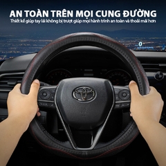 Bọc Vô Lăng CIND 5003 Size 4L Màu Đen Chỉ Đỏ - Nhập Khẩu Chính Hãng