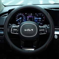 Bọc Vô Lăng CIND 8558 Size M Màu Đen Chỉ Đỏ Lam- Nhập Khẩu Chính Hãng