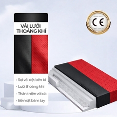 Bọc Vô Lăng CIND E011 Size M Màu Đen Đỏ Da PU Lõi TPE Chống Trượt Siêu Êm - Nhập Khẩu Chính Hãng