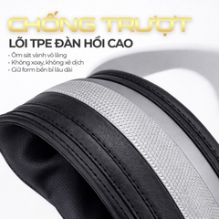 Bọc Vô Lăng CIND TP990 Size M Màu Đen Da PU Lõi TPE Chống Trượt Siêu Êm - Nhập Khẩu Chính Hãng