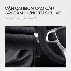 Bọc Vô Lăng CIND Y021 Size M Màu Đen Da PU Lõi TPE Chống Trượt Siêu Êm - Nhập Khẩu Chính Hãng