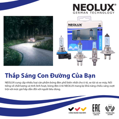 Combo 2 Bóng Đèn Halogen Blue Light OSRAM NEOLUX Dùng Cho Xe Ô Tô Xe Máy Chân H1 H4 H7 H11