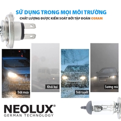 Combo 2 Bóng Đèn Halogen Blue Light OSRAM NEOLUX Dùng Cho Xe Ô Tô Xe Máy Chân H1 H4 H7 H11