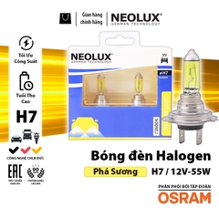 Combo 2 Bóng Đèn Halogen Phá Sương Mù OSRAM NEOLUX Dùng Cho Xe Ô Tô Xe Máy Chân H1 H4 H7 - Nhập Khẩu Chính Hãng