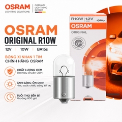 Combo 10 Bóng Đèn Ô Tô Tín Hiệu Xi Nhan 1 Tim Halogen OSRAM Original Dùng Cho Nhiều Dòng Xe Hơi Chân R10W 5008 12V 10W (Chân Thẳng)