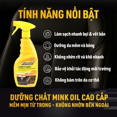 Xịt Vệ Sinh Và Dưỡng Da Xe FORMULA 1 615163 473ml Ghế Da Mềm Mịn Tự Nhiên Không Bám Bụi - Nhập Khẩu Chính Hãng