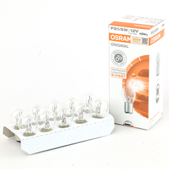Combo 10 Bóng Đèn Sau 2 Tim OSRAM Original P21/5W 12V 21/5W (Chân Cao Thấp) - Nhập Khẩu Chính Hãng