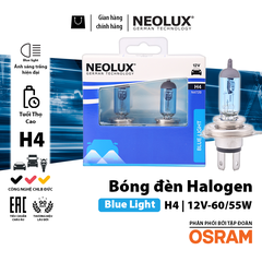 Combo 2 Bóng Đèn Halogen Blue Light OSRAM NEOLUX Dùng Cho Xe Ô Tô Xe Máy Chân H1 H4 H7 H11 - Nhập Khẩu Chính Hãng