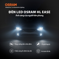 Combo 2 Bóng Đèn Led HL EASE OSRAM Dùng Cho Xe ô Tô Xe Máy Chân H1 H4 H7 H8 H11 H16 HB3 HB4 HIR2 - Nhập Khẩu Chính Hãng