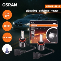 Combo 2 Bóng Đèn Led HL EASE OSRAM Dùng Cho Xe ô Tô Xe Máy Chân H1 H4 H7 H8 H11 H16 HB3 HB4 HIR2 - Nhập Khẩu Chính Hãng