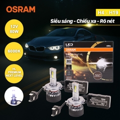 Combo 2 Bóng Đèn Led HL Premium Next Level OSRAM Dùng Cho Xe ô Tô Xe Máy Chân H1 H4 H19 H7 H11 HB3 HB4 HIR2 - Nhập Khẩu Chính Hãng
