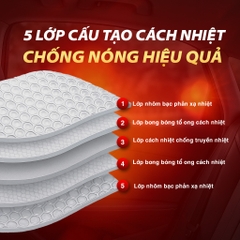 Combo 2 Tấm Che Nắng Ô Tô Xốp Cách Nhiệt Tròn Lớn Màu Lá Phủ Bạc CIND CD-C043 (44x52cm) - Nhập Khẩu Chính Hãng