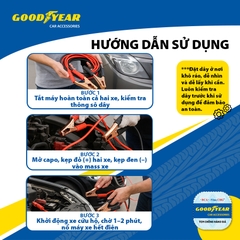 Dây Câu Bình Ắc Quy Lõi Đồng 400A Dài 3m GOODYEAR GY-5357 Kích Điện Cứu Hộ Ô tô
